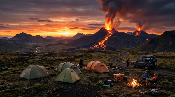 Comment préparer un itinéraire de camping pour explorer les volcans actifs?