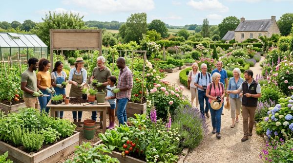 Où peut-on trouver une location de vacances en Toscane avec des ateliers de jardinage et visites de jardins historiques?
