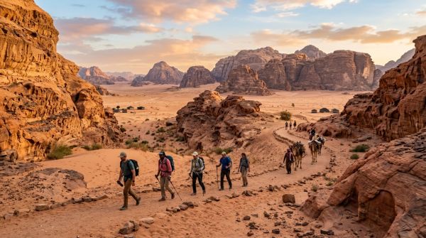 Quels sont les meilleurs itinéraires pour un trek dans le désert de Wadi Rum en Jordanie?
